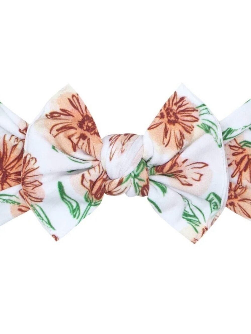Kids Floral Bow Headband Saffron